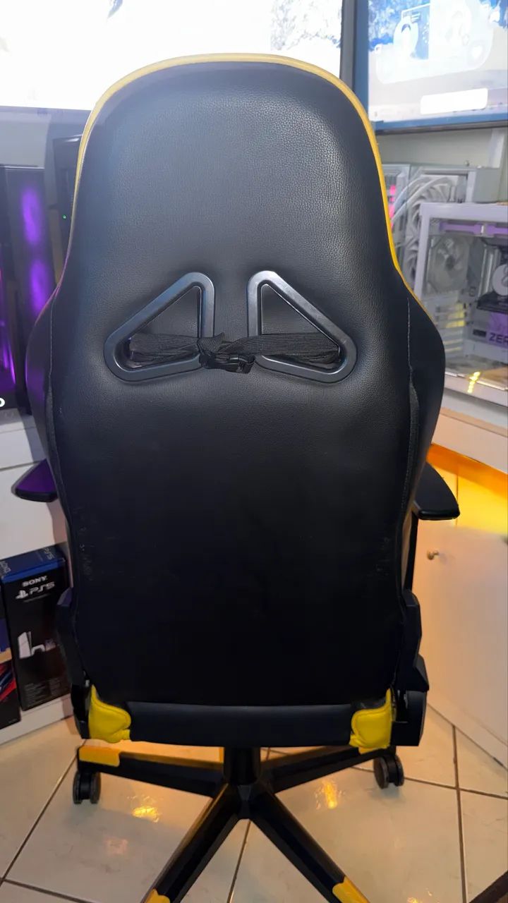CADEIRA GAMER XT RACER VIKING - Impecável - Preta e Amarela - Foto 2