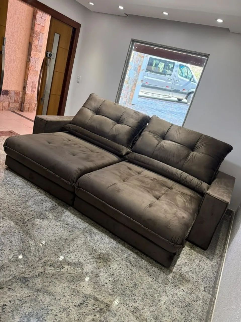 SOFÁ COLISEU RETRÁTIL E RECLINÁVEL 2,90M ? PILLOW 30 CM