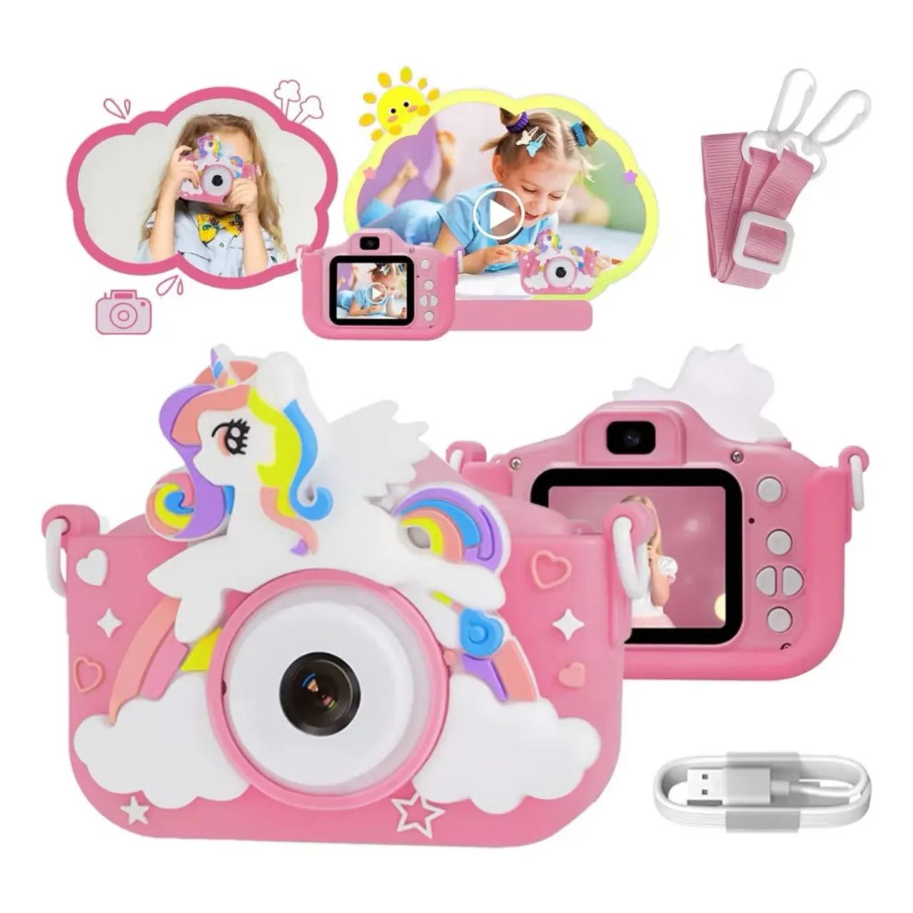 Mini câmera infantil unicórnio  - Foto 4