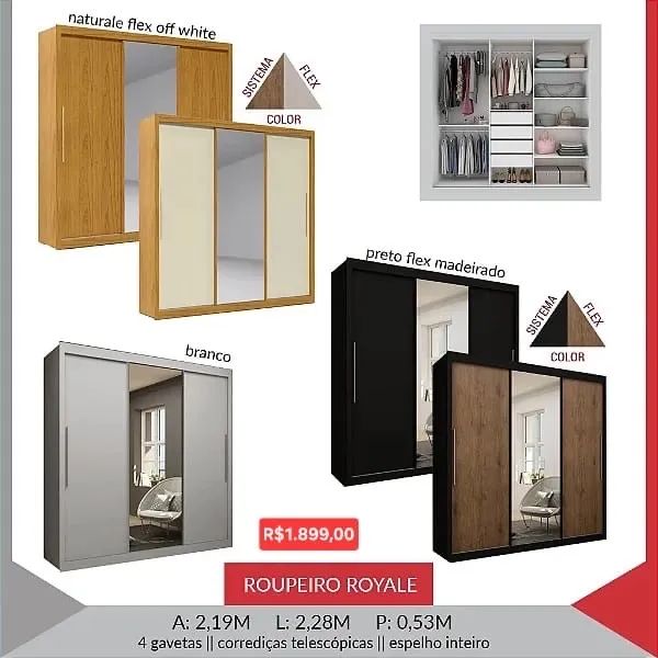 GUARDA ROUPA DE CASALROUPEIRO ROYALE
