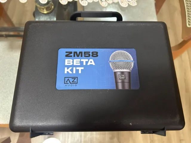 Kit 3 Microfone Profissional ZM58 Beta + Maleta + Cachimbo - Usado - Foto 3