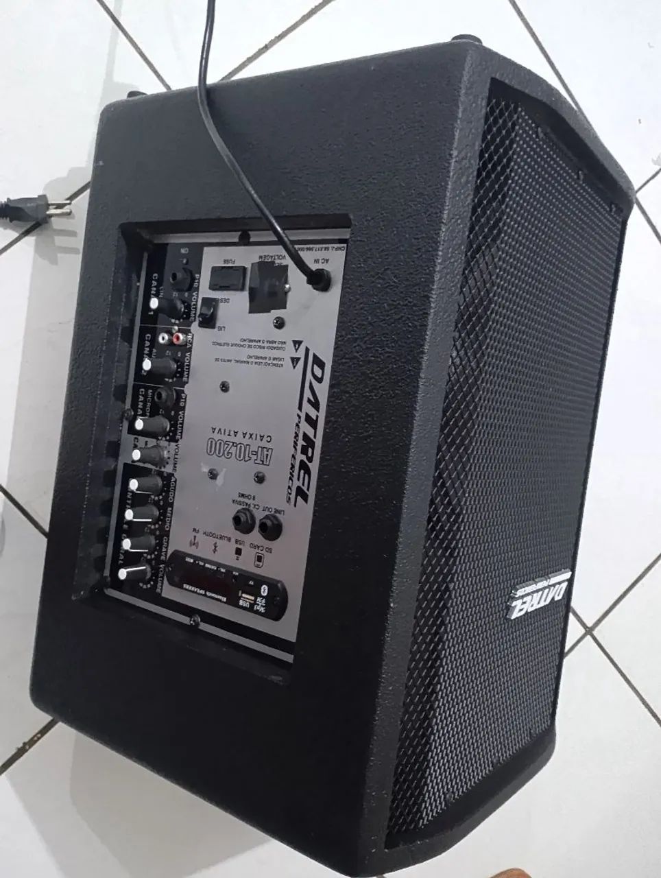 CAIXA ATIVA  + PEDESTAL E MICROFONE 