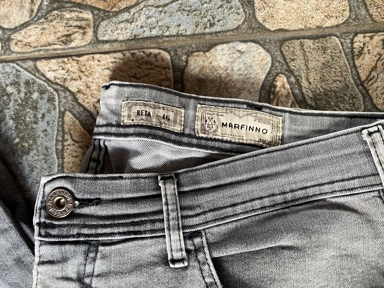 Calça Jeans Marfinno Cinza - Tam 46 - Foto 2