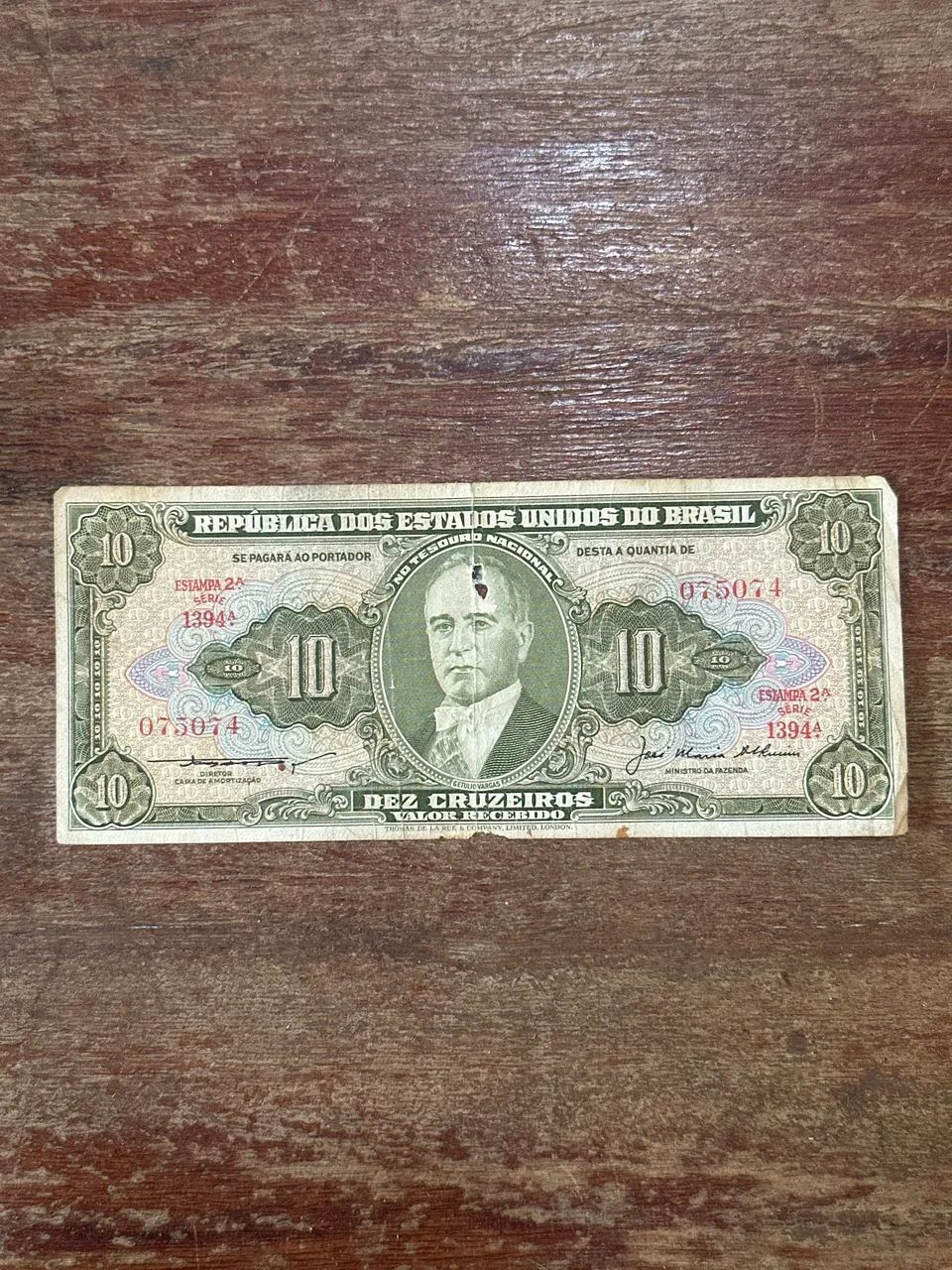 Nota Rara 10 Cruzeiros Série 1394