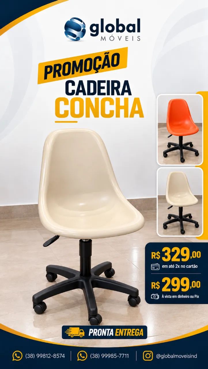 Cadeira concha giratória