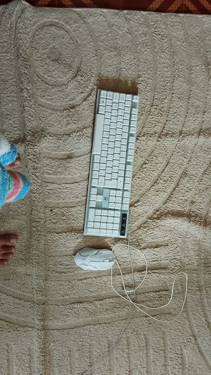 Teclado e mouse seminovos 
