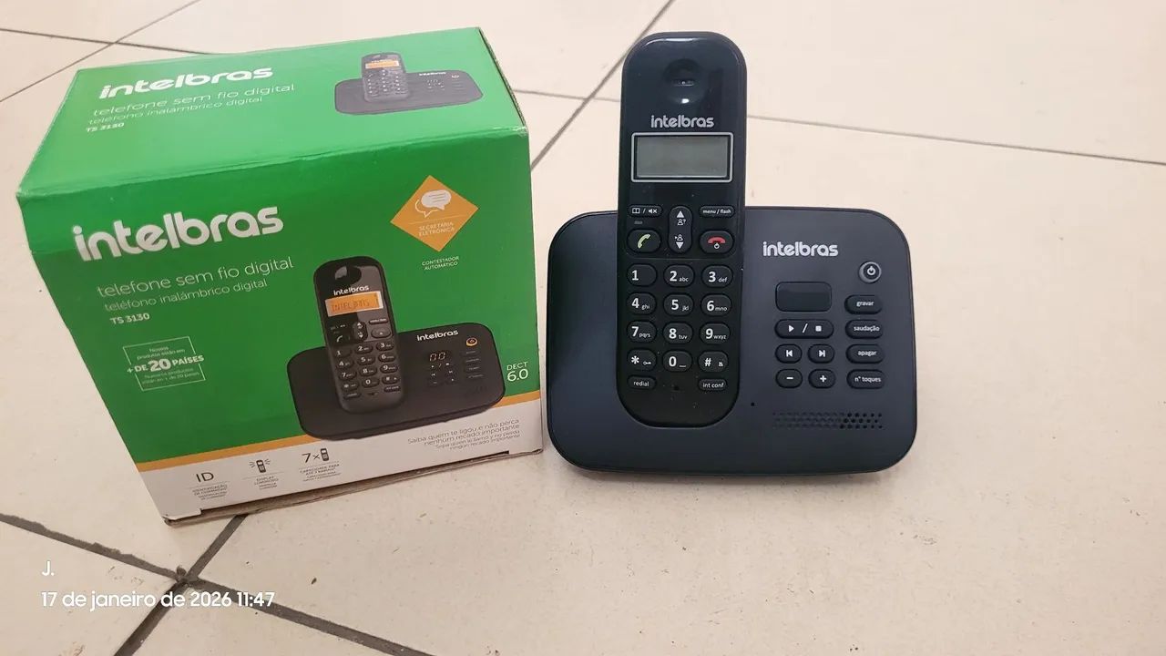 Telefone sem fio com secretária 