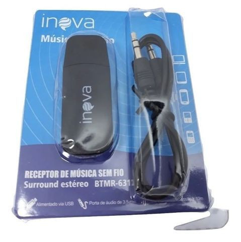 Receptor Bluetooth Áudio Stereo 2.1 USB P2 Adaptador
