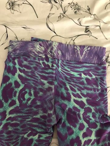 Calça Legging Azul P Academia Tam P/m