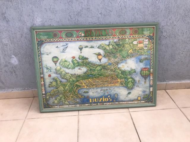 Quadro antigo com o mapa da regiao de buzios - Foto 3