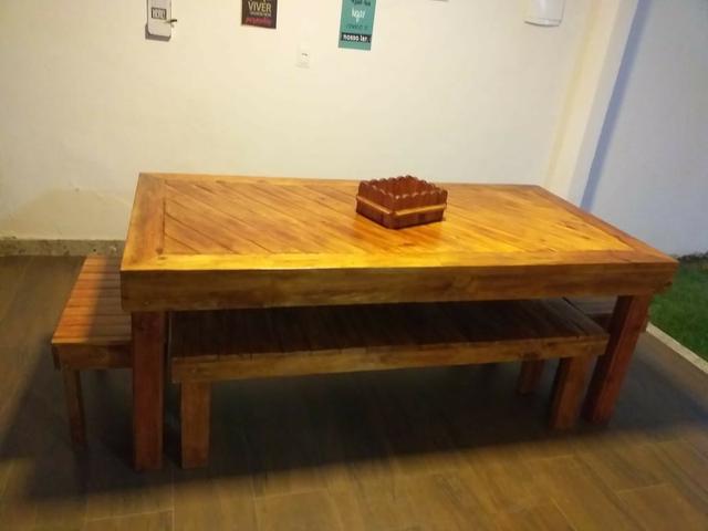 Mesa Rustica em Madeira Maciça - Foto 6