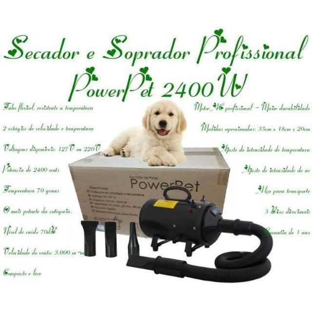 Secador e Soprador Profissional PowerPet 2400W com Frete Grátis para Sul e Sudeste! - Foto 3