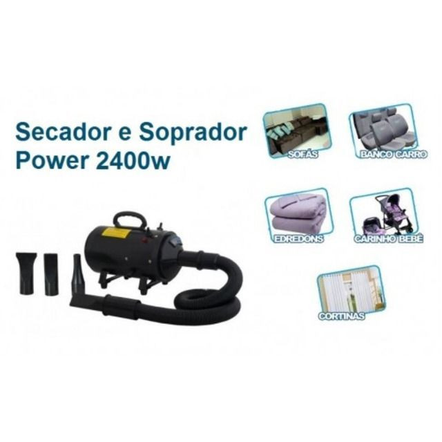 Secador Estofado Power 2400w para Limpeza e Lavagem Seco de Carros e Estofados