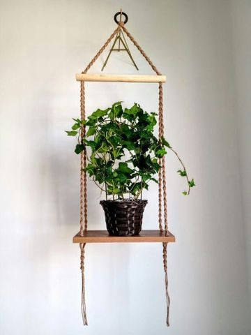 Hanger Plant Prateleira Suporte Macrame