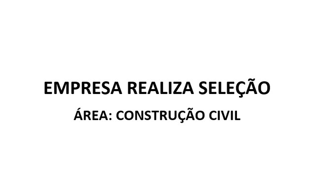 Seleção Técnico em Edificações