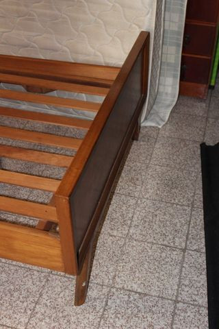 Cama de Solteiro em MDF Marrom 88cm x 95cm x 190cm - Foto 5