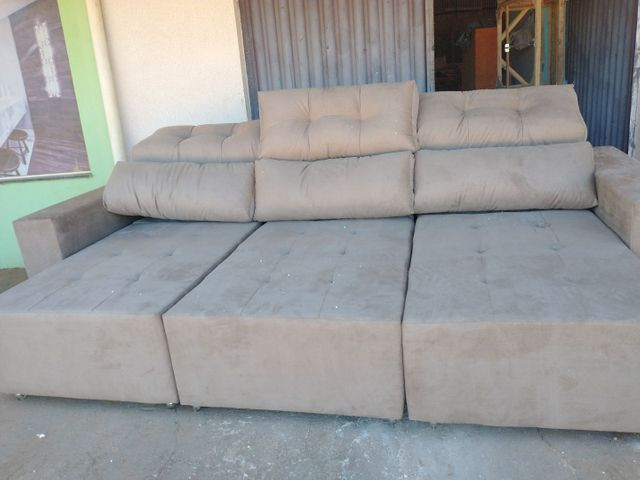 Sofá novo 3,0 mts retrátil e reclinável sob encomenda - Foto 2