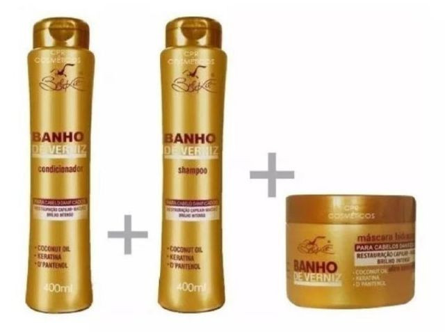 Kit Hidratação Banho De Verniz + Mini Chapinha - Foto 2