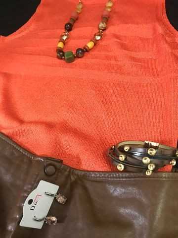 Calça de couro +os acessórios veste 42/44 - Foto 5