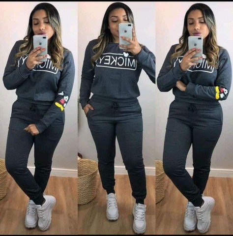 Conjunto de Moletom Flanelado Feminino