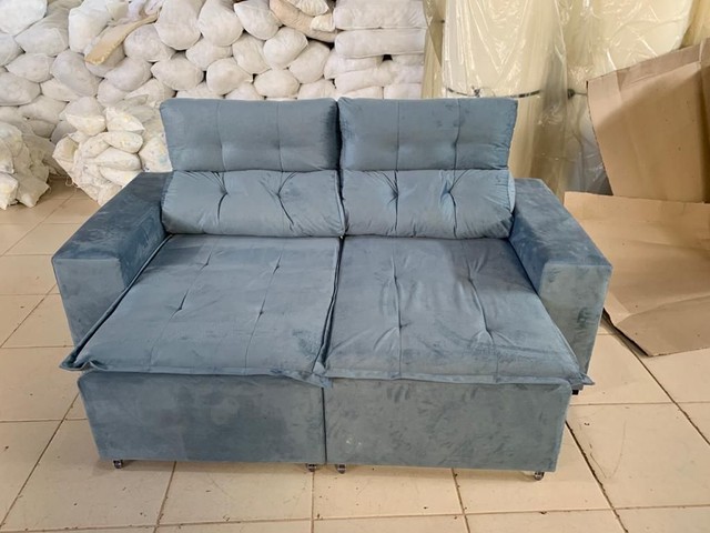 Sala sofá retrátil  tecido Suede - Foto 2