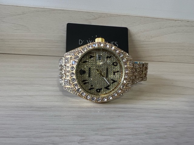 Relógio Masculino Relógio Feminino Rolex Cravejado IcedOut Zirconia   - Foto 3