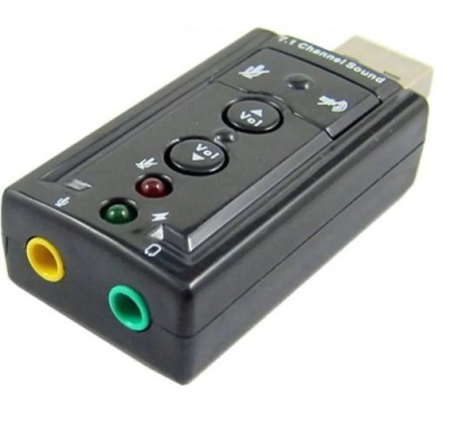 Adaptador Placa De Som Usb 7.1 Para Saída P2 Fone Microfone