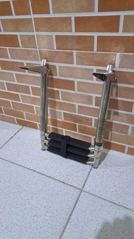Escada em aço inox 316 de 3 degraus com antiderrapante - Foto 2