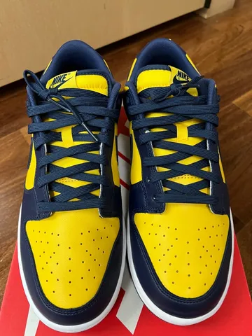 Tênis Nike Dunk Low Michigan caixa original tamanho 43 estado 9.9