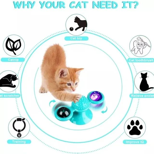 Cat Moinho Brinquedo Interativo Para Gatos