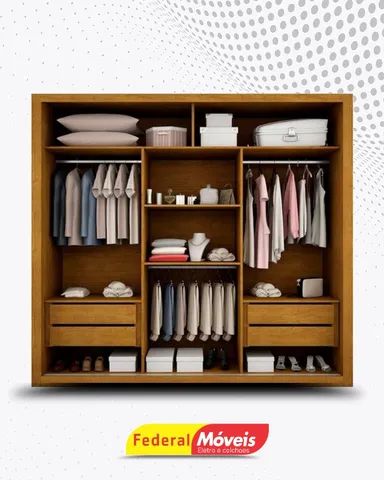Guarda Roupa Casal 3 Portas com Espelho Direto da Fabrica Fazemos Entrega - Foto 2
