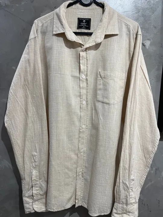 Camisa linho bege claro