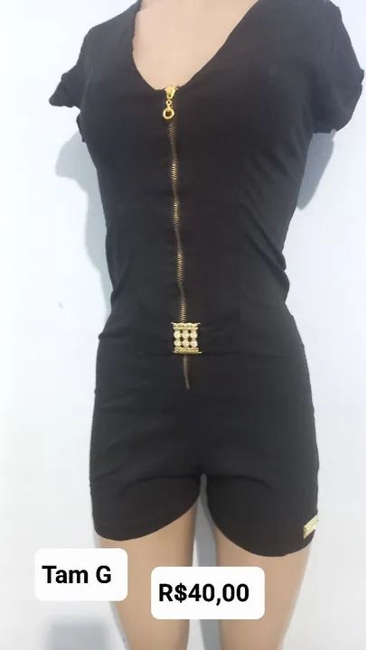 Macacão estampado com detalhe em tule - Foto 3