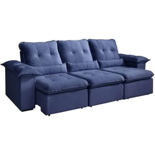 Sofá Retrátil e reclinavel Arsenal 2,70m pr N28