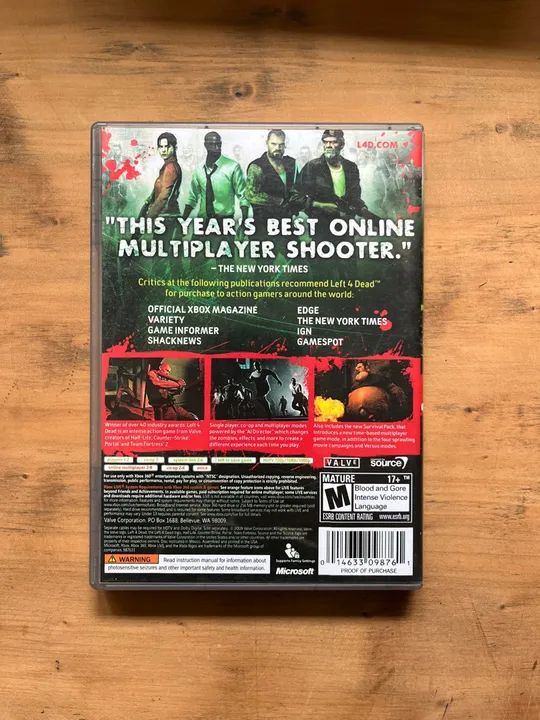 Jogo left 4 dead Xbox 360 platinum hits - Foto 2