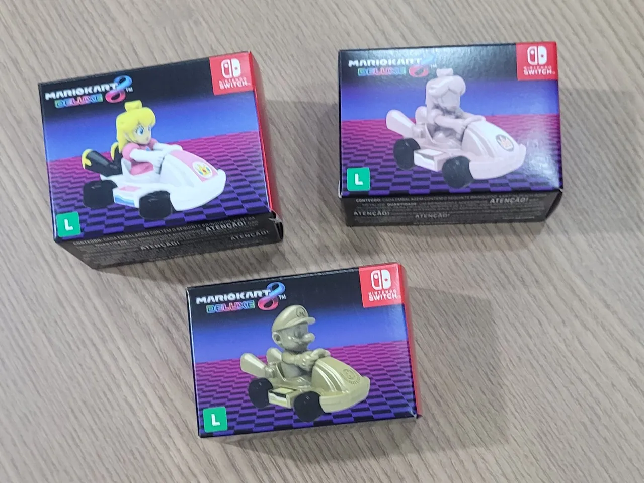 Carrinhos Mario Kart 8 Deluxe - Novos e Lacrados-Peach-Peach Rosa Gold-Mario Gold