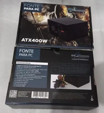 fonte atx 400w nova * 
