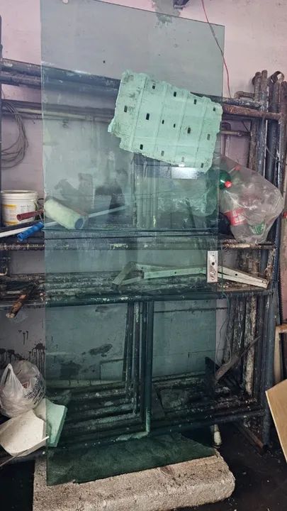 Porta de vidro temperado / passo cartão