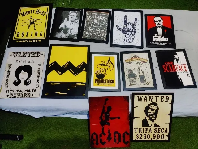 KIT 12 QUADROS MODERNOS DESCOLADOS - ESTADO DE NOVO!!!