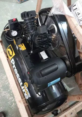 Compressor de 100 Litros vortex 300  com motor 2hp monofásico Pressure - Novo - Foto 5