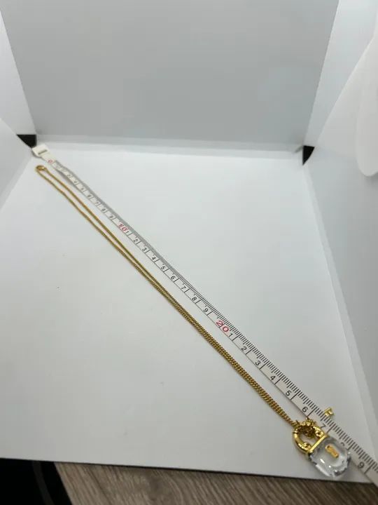 Colar Swarovski Dourado Cadeado em Cristal - Foto 5
