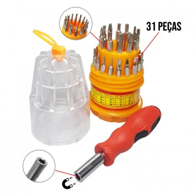 Kit Chaves De Precisão Multifuncional 31 Peças