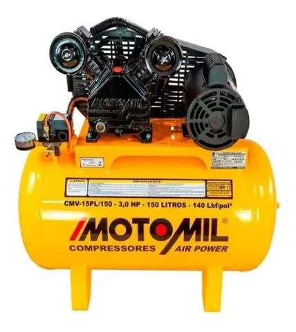 Compressor de ar elétrico Motomil Air Power CMV-15PL/150 monofásica 150L 3hp