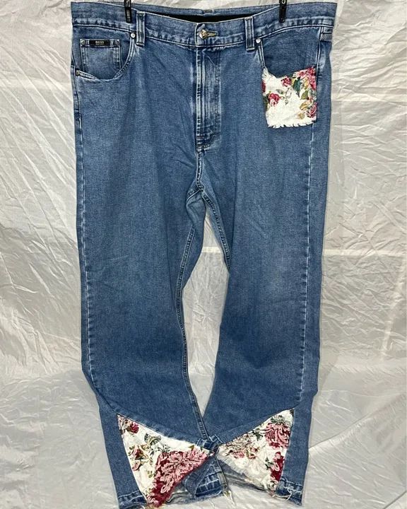 Calça Jeans Hugo Boss customizada 