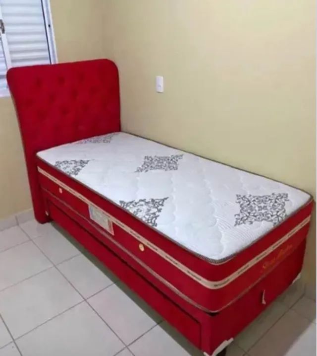Cama box solteiro(colchão e base) 