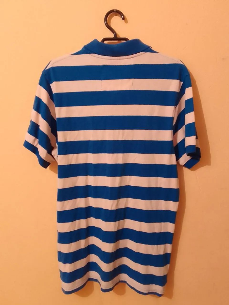 Camisa Polo, Original! Listrada Azul e rosa,  - Foto 2
