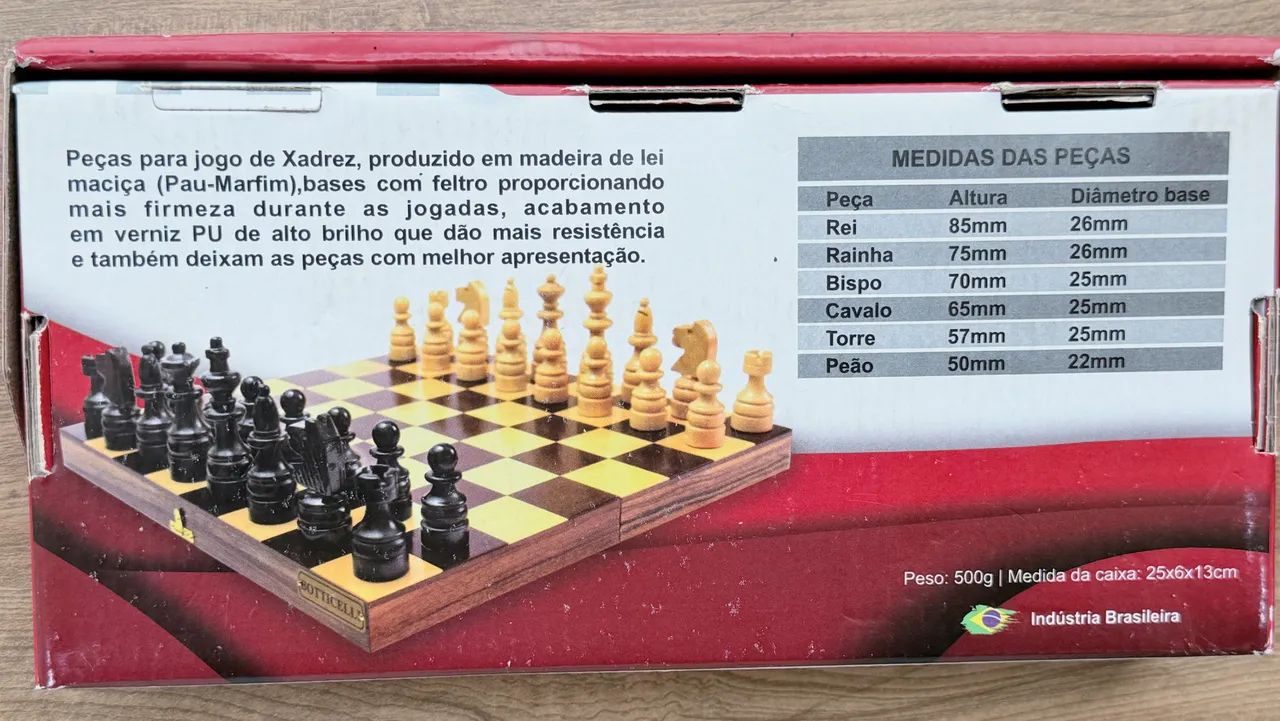 Jogo de Xadrez Clássico em Madeira Botticelli - Foto 4