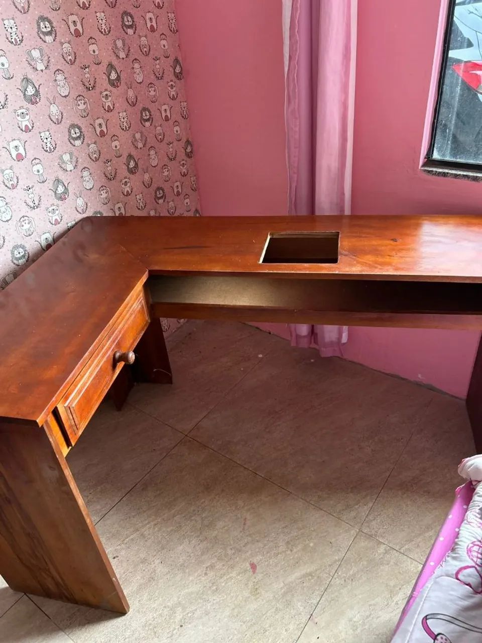 Solid wood L-shaped table65566199522819122