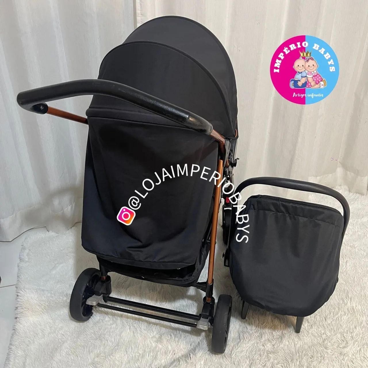 Carrinho de bebê com bebê conforto burigotto  - Foto 5