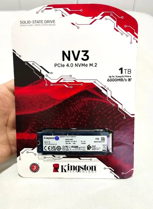 SSD Kingston NV3 PCIe 4.0 NVMe M.2 1TB - Novo